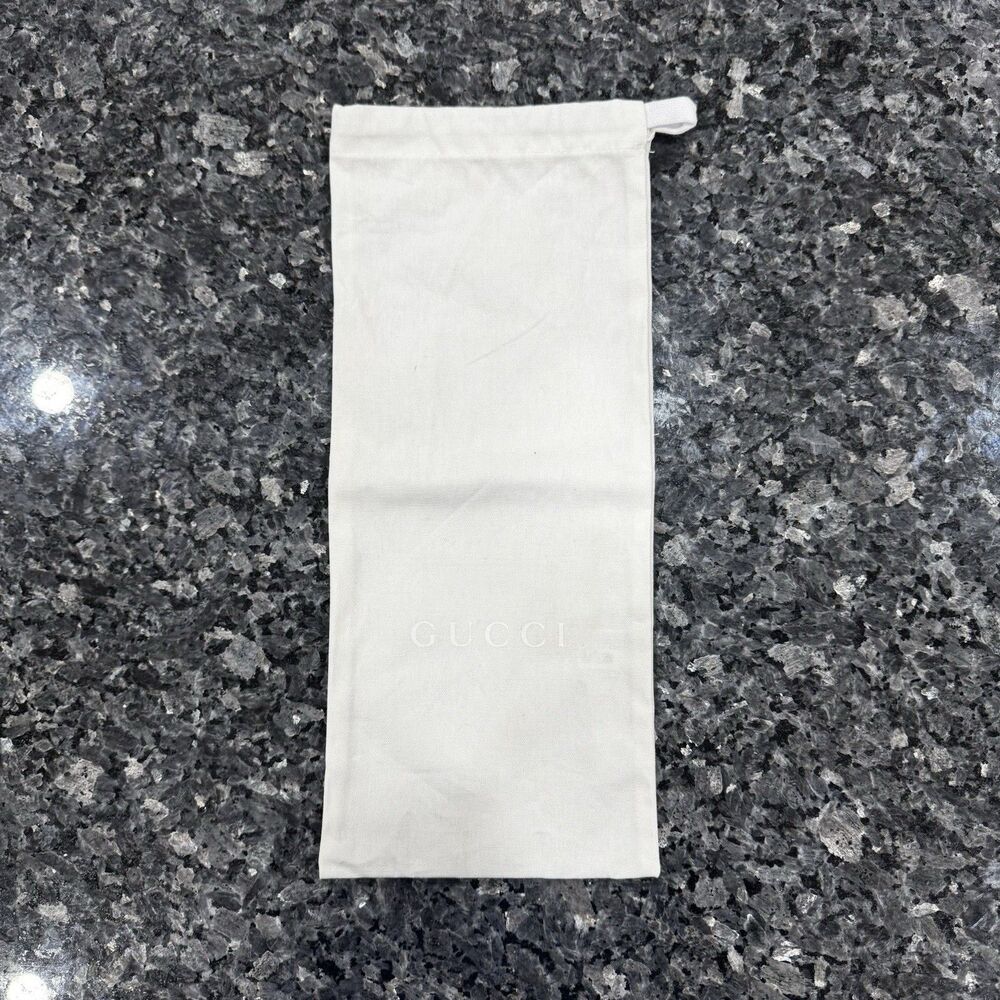 GUCCI Dust Bag 17x 8 White Handle Logo Cotton Gift Storage Bag